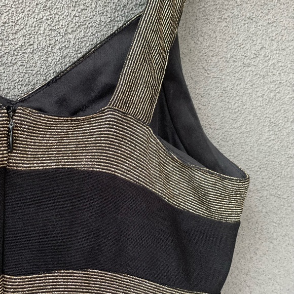 Joseph Ribkoff Size 10 Black and Gold Dress, Vintage Little Black Dress, Gift - Picture 7 of 14